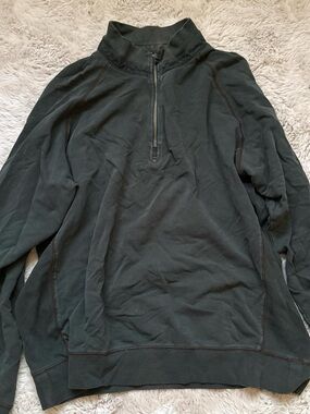 Men's Half-Zip Pullover Sweater - Dark Green